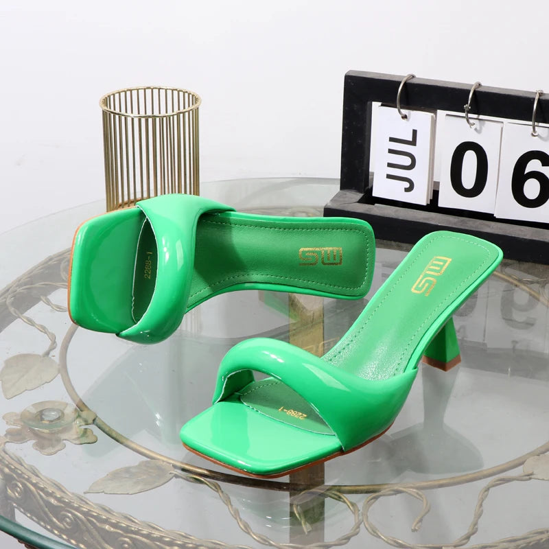 Women's open-toed sandals with 7CM thin heels