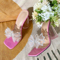 Crystal Bowknot PVC Sandals - Transparent Slippers for Summer Fashion
