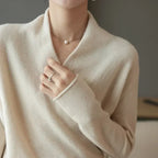 | Women's Wrap Neck Knit Top