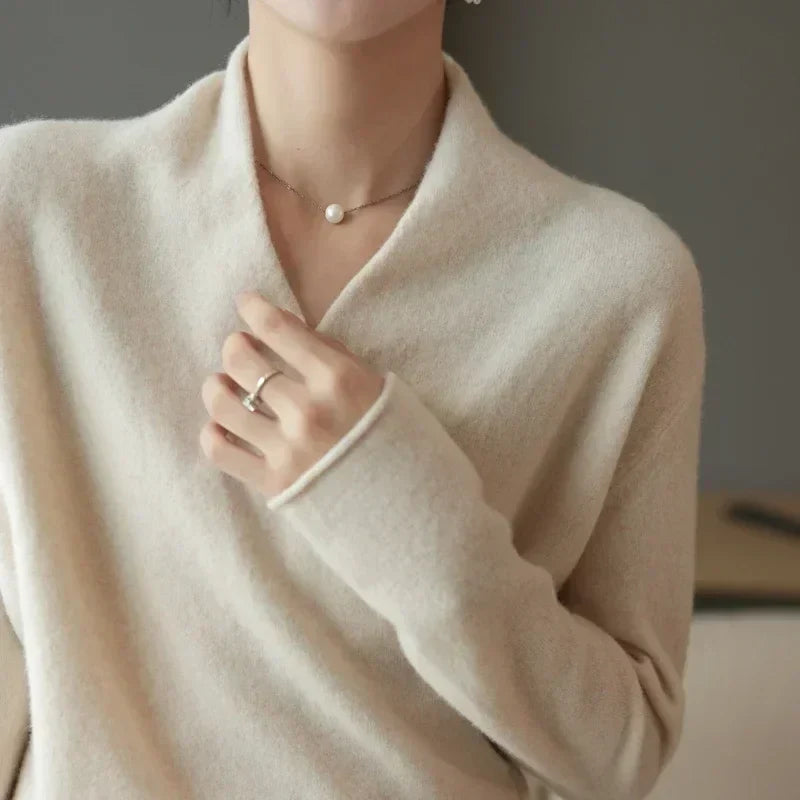 | Women's Wrap Neck Knit Top
