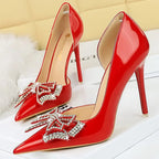 Red Patent Leather Women Pumps High Heels