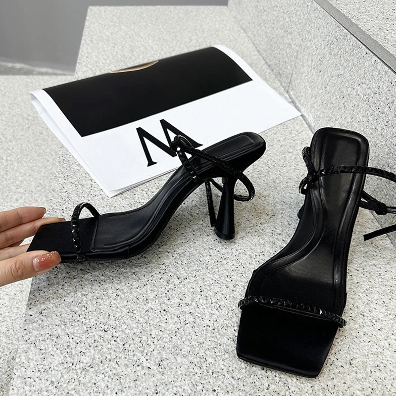 Rhinestone Gladiator Sandals for Women - Summer Fashion