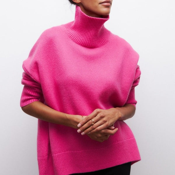 | Turtleneck Sweater in Luxe Material