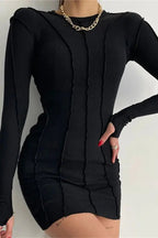 Elegant Long Sleeve Bodycon Mini Dress