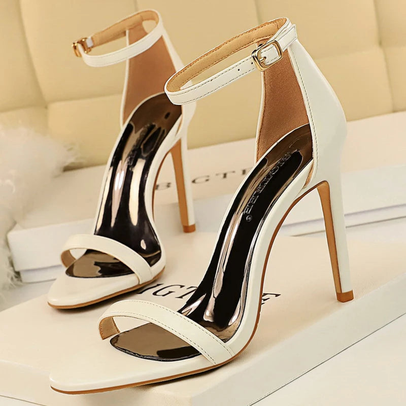 Suede Hollow High Heel Stiletto Sandals for Women
