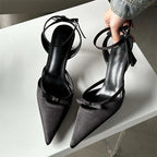 Ankle Buckle Strap Women Pumps Sandals with Thin Heels