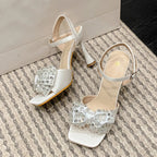 White Gladiator High Heel Sandals for Women 9CM