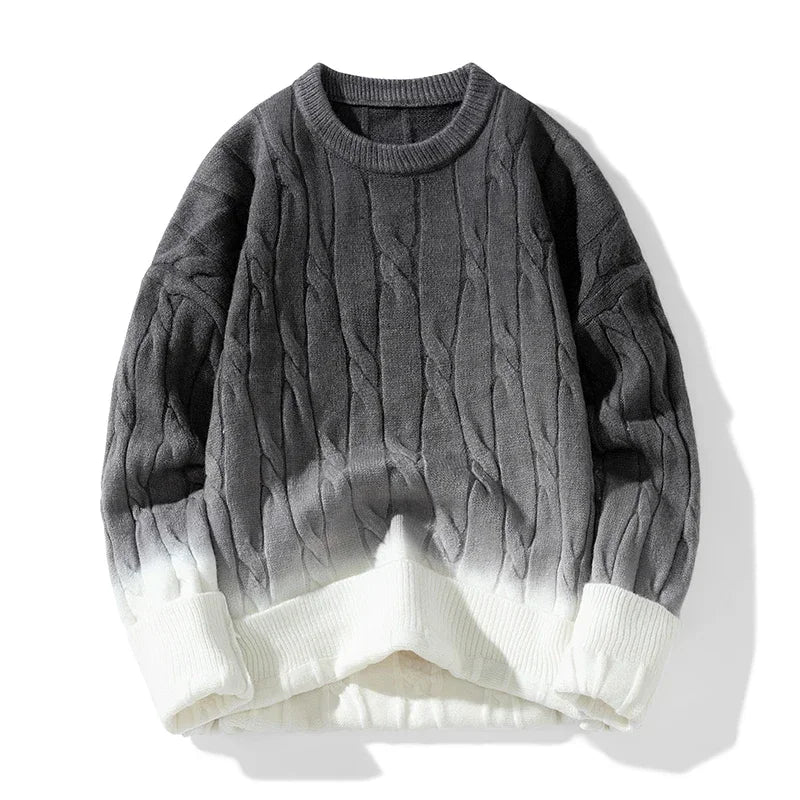 | Knitted degradé women's sweater in chunky style