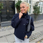 Stylish Versatile Jacket Stand-collar Women's Classic Casual Mature Elegant 2025 Autumn Coat Trend Edgy High-quality Street Wear