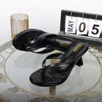 Luxury high-temperament ladies sandals, flip flops, and heels