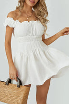Short Mini Dress Rushed Bust