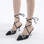 Autumn pointed shallow fashion women's cross strap sandals