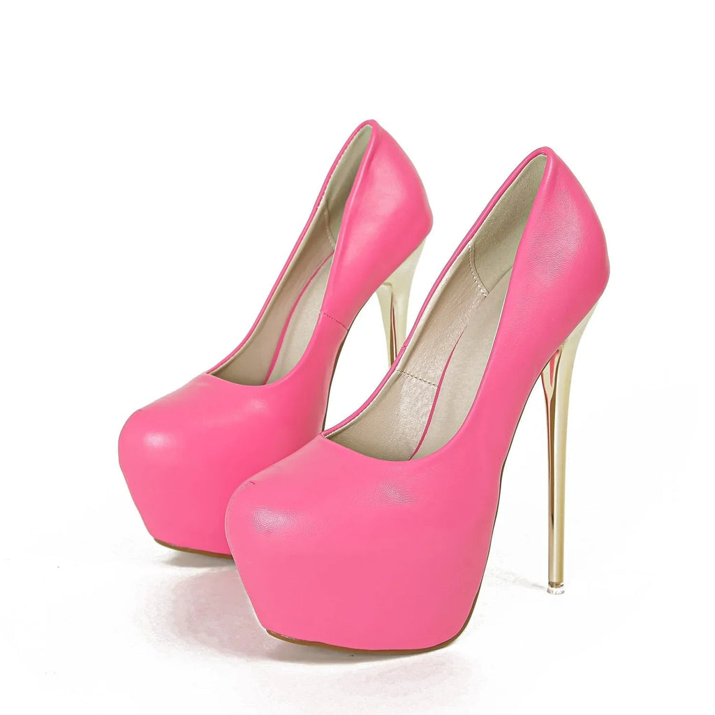 Women Pumps Sexy Stiletto High Heels, Big Size 34-45, Round Toe