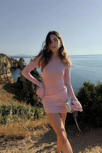 Elegant Long Sleeve Mini Dress