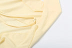 V-Neck Sexy Fashion Mini Dress For Women Ruffled Backless Lace-Up Patchwork Mesh Autumn New Slim Solid Female Party Dress