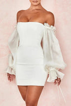 Bodycon Mini Dress with Hip Wrap