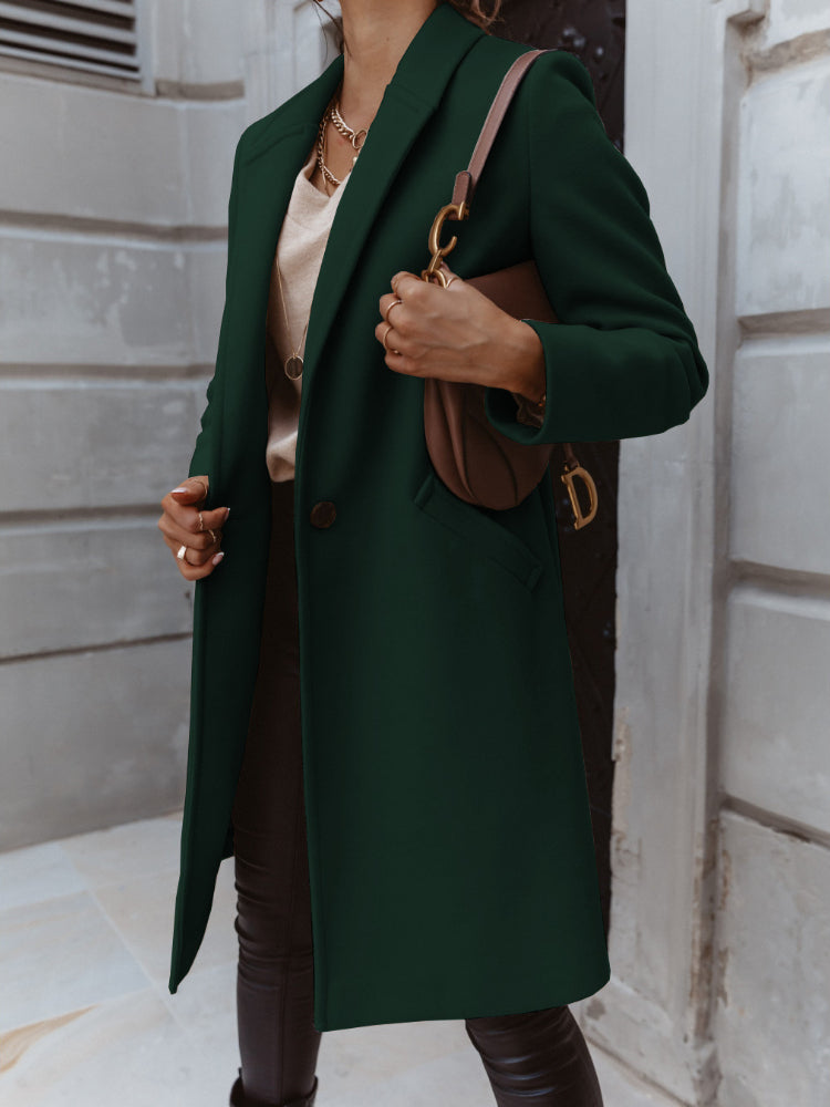 | Women's Double-Breasted Long Coat