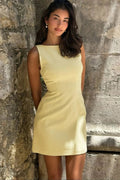 Sleeveless Slim Fit Zipper Mini Dress