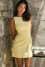 Sleeveless Slim Fit Zipper Mini Dress