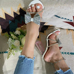 Summer Narrow Band Butterfly-knot Slippers for Women