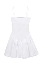 Spaghetti Strap Patchwork High Waisted Mini Dress