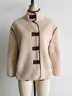 Solid Pocket Fleece Jacket Coat Women Single Breasted Long Sleeve Warm Outerwear Autumn Winter Casual Fashion Jackets New