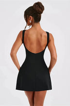 Slim Patchwork Mini Dress