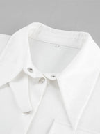 White Shirts For Women Autumn New Single Breasted Long Sleeve Loose Blouse Streetwear Fashion Casual Lapel Collar Blouses