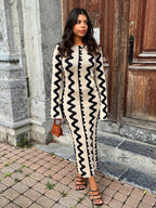 Ximena Premium Long Sleeve Knitted Maxi Dress Wardrobe Essential