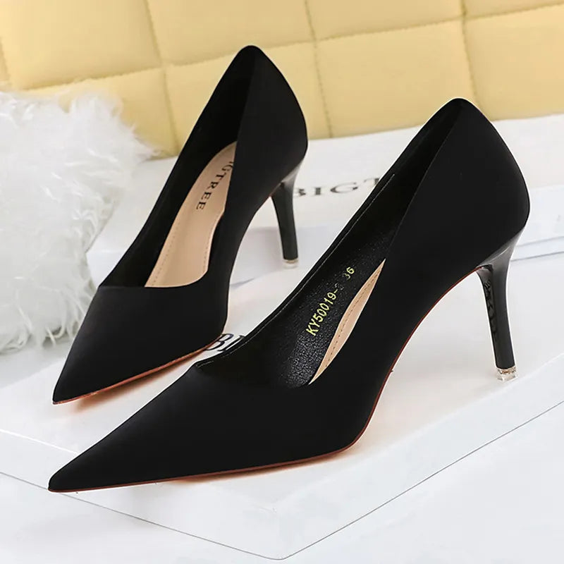 Purple High Heels Stiletto Luxury Party Shoes for Fashionable Women