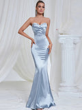 Naia Strapless Satin Mermaid Gown