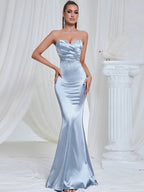 Naia Strapless Satin Mermaid Gown