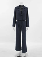 SAMIRA - Winter Solid Office Pant Set
