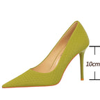 Embossed Pattern High Heel Pumps for Women - Fashionable Party Shoes
