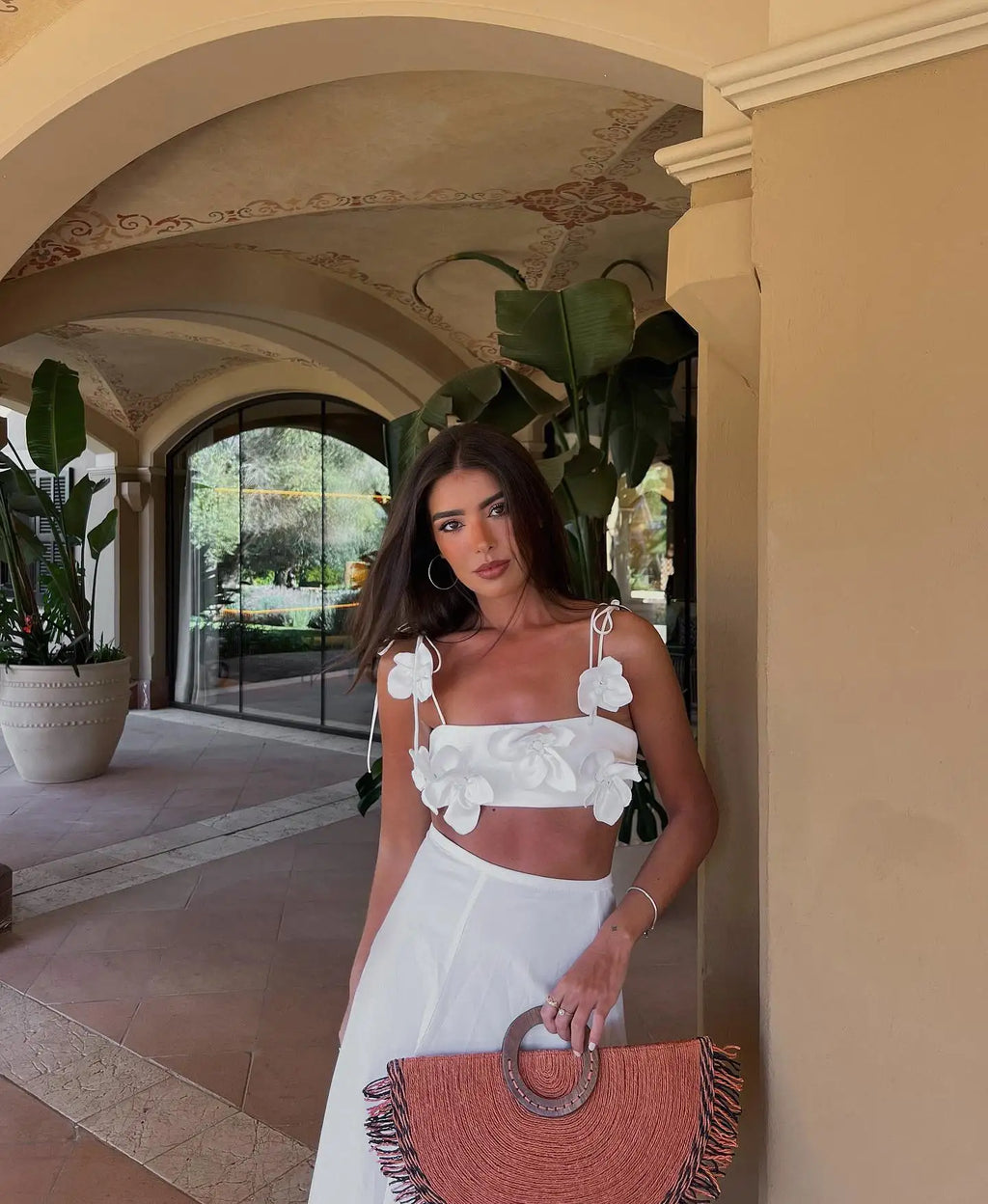 Floral Decor  Fashion Sexy  Crop Top