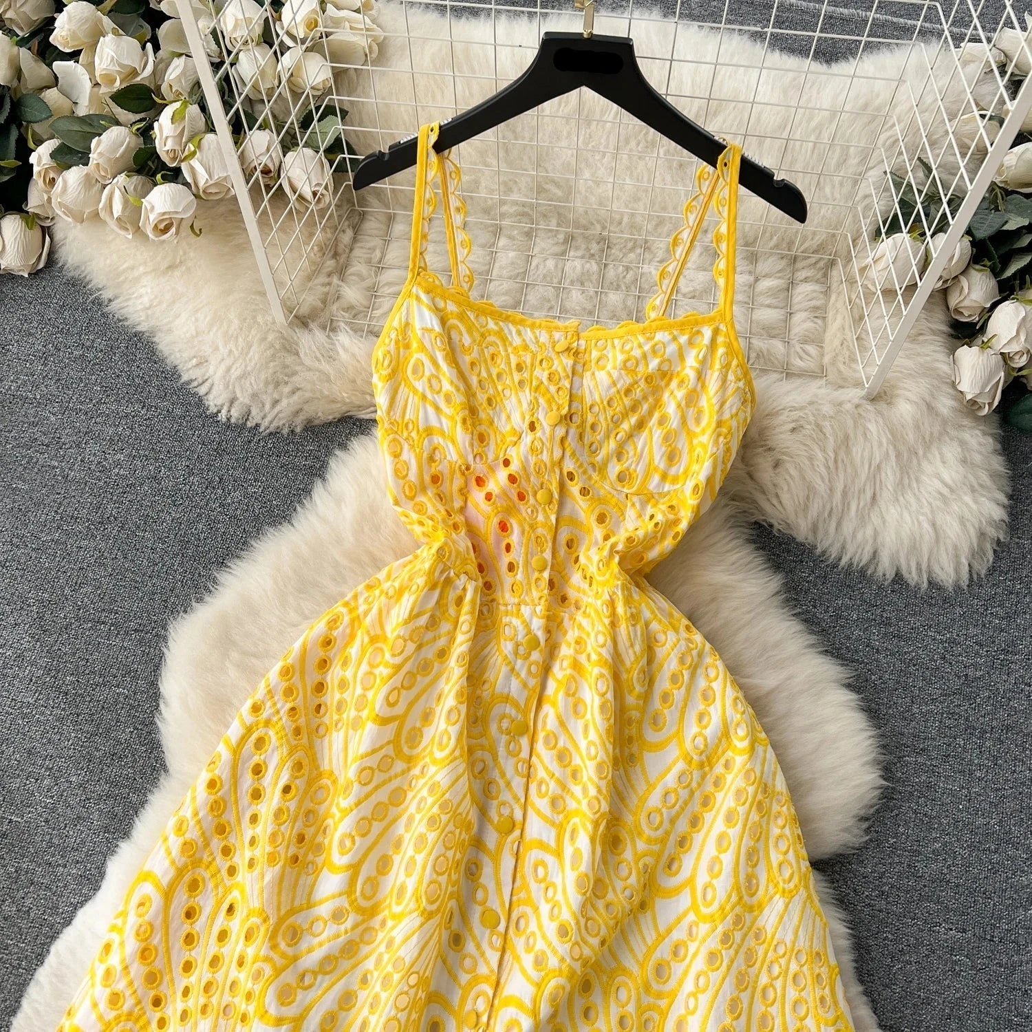 Rosa Maxi Summer Dress with Floral Print