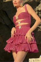 Nontium Sequin Backless Slim Mini Dress