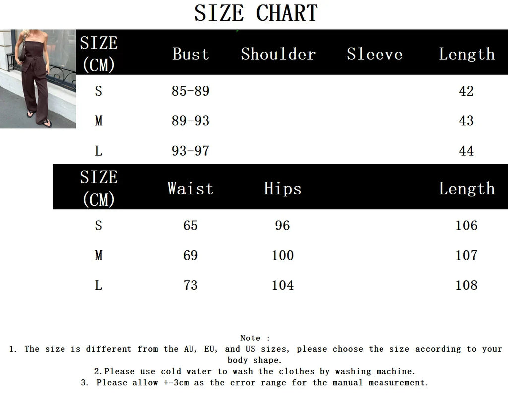 Vintage Solid Pants Sets Women Summer Off Shoulder Lace-up Tube Top+Wide Leg Trouser 2025 New Fashion Simple Elegant 2 Piece Set