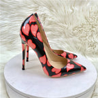 Black Patent Pointy Toe High Heel Shoes for Women