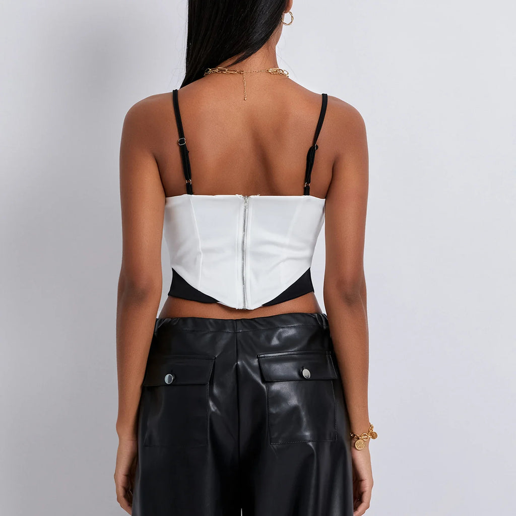 Y2K Fairy Patchwork Backless Cami Top