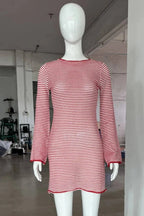 Long Sleejsons Slim Fit Mini Dress