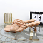 Summer High-end Fashion Hollow Heel Sandals - 5CM