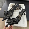Butterfly-knot Pointed Toe Thin Heel Pumps for Women