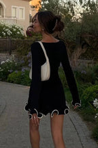 Slim Fit Long Sleeve Mini Dress