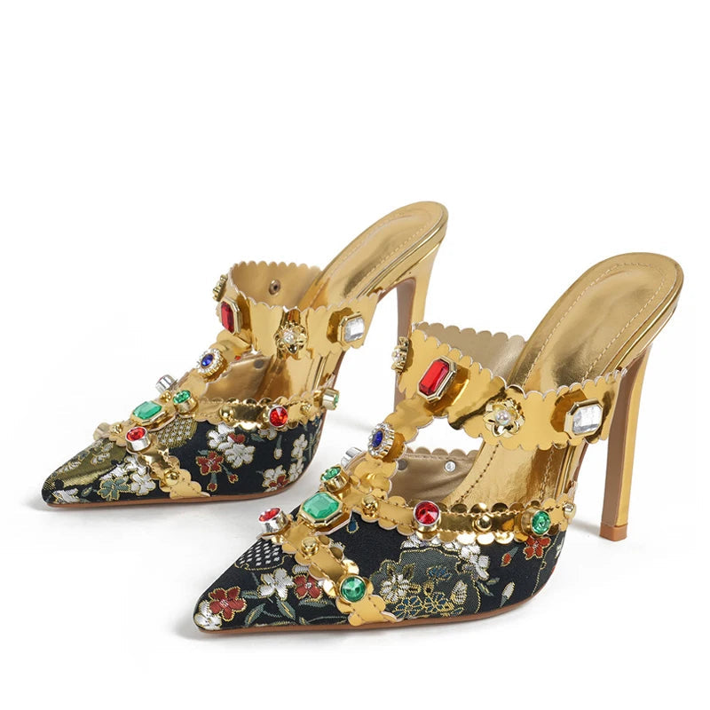 Gem Women Pumps Slippers in Runway Style Color