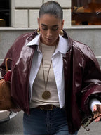 Lady Retro Solid Color Stand Up Collar Pilot Jacket Fashion New Long Sleeved Zipper Jackets High Street Women Commuter Coat