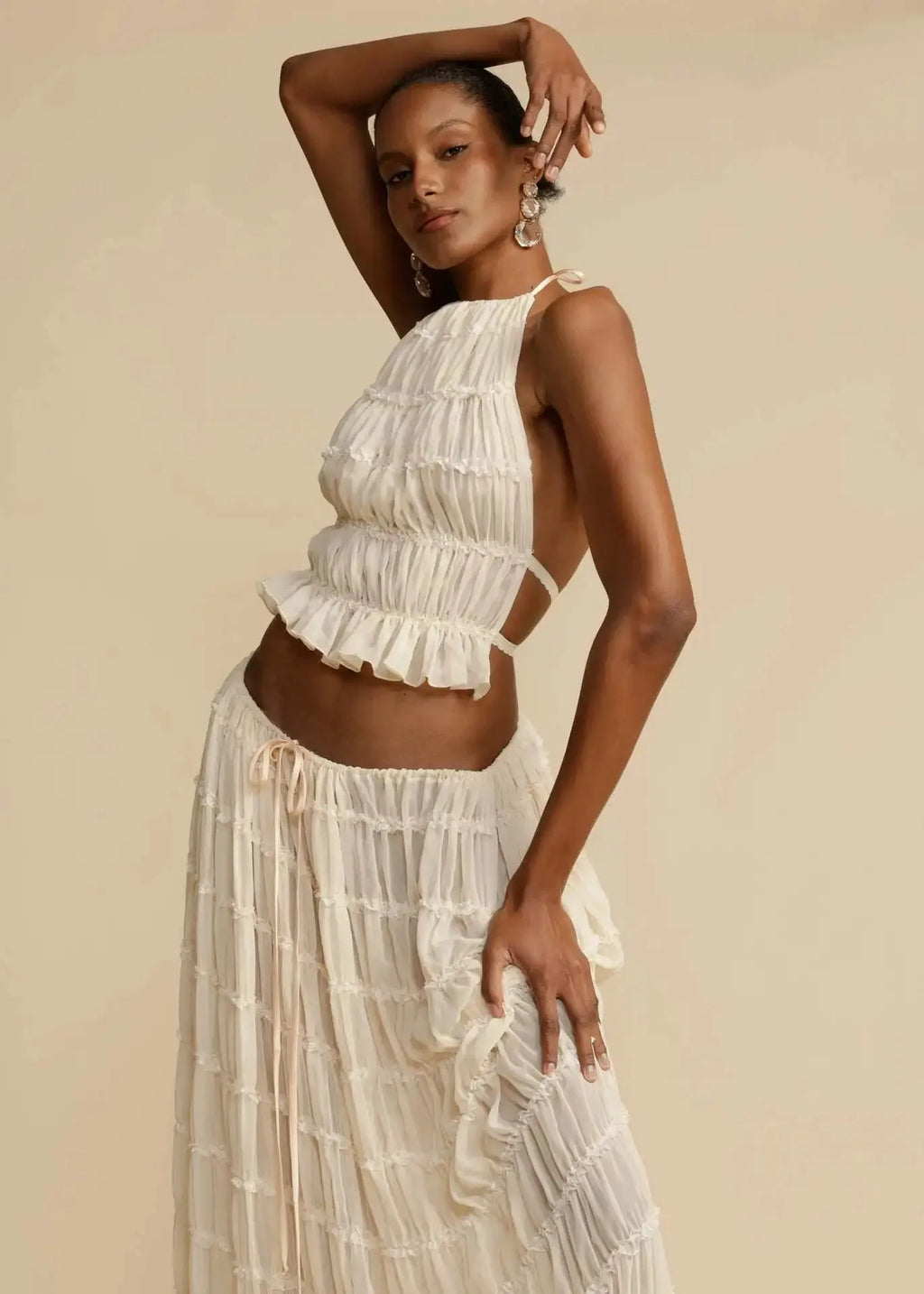Eva Statement Long Lace Dress for Ceremony Everyday Luxe Edit