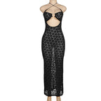 Riverside Mesh Daisy Printed Maxi Dress