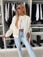 | Quilted Bomber Jacket