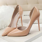 Patent Leather High Heel Stiletto Party Shoes for Women in Office Career